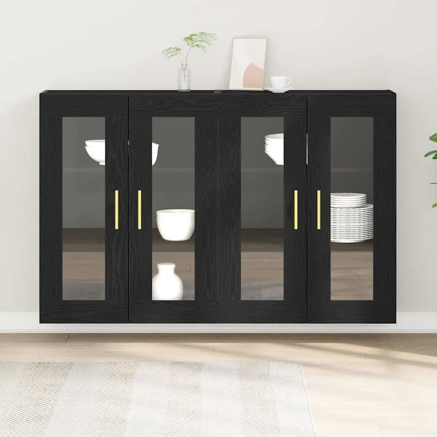 Cabinets muraux 2 pcs Chêne noir 69,5 x 34 x 90 cm - 4