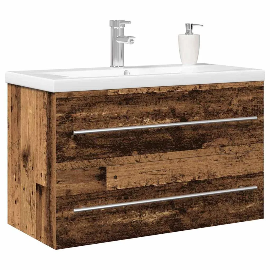 Meuble de Lavabo de Salle de Bain 2 pcs 80 x 38,5 x 48 cm - 3