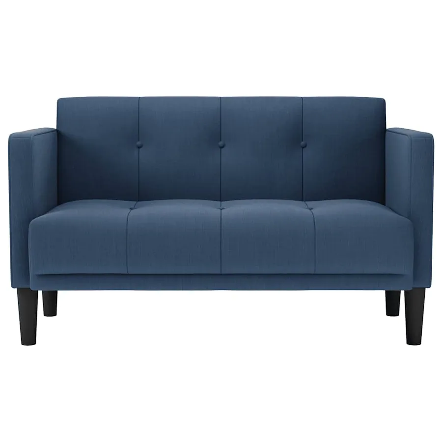 Canapé deux places bleu 111 cm en tissu - 3