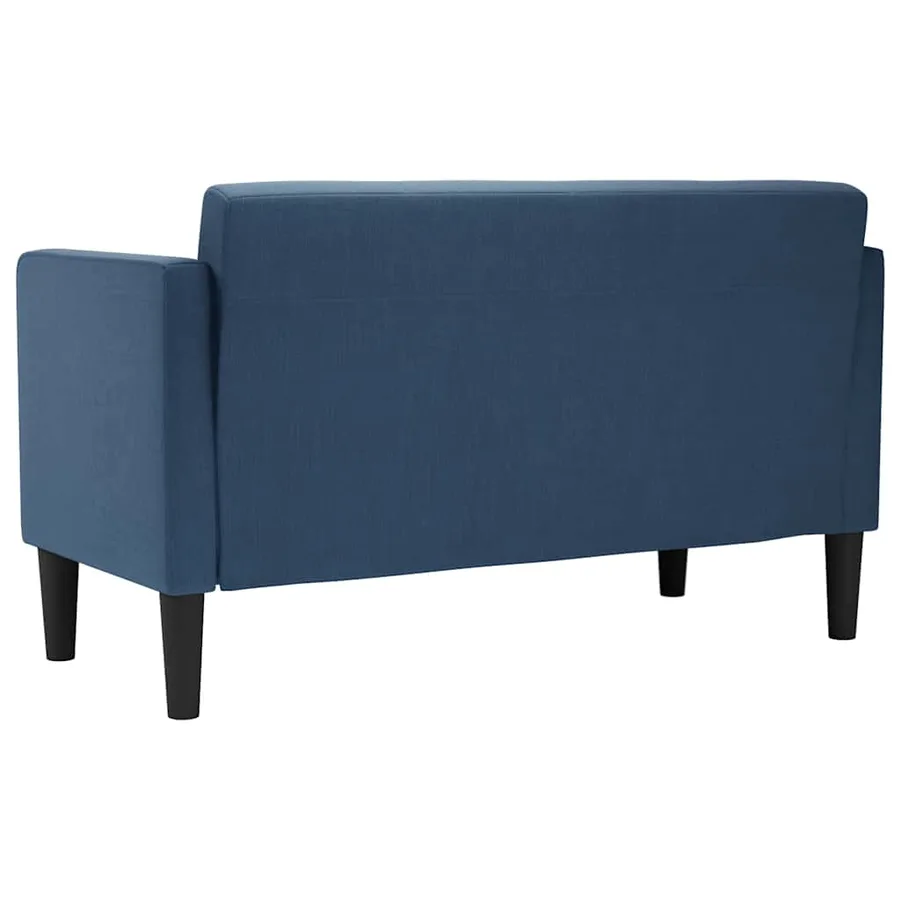 Canapé deux places bleu 111 cm en tissu - 5