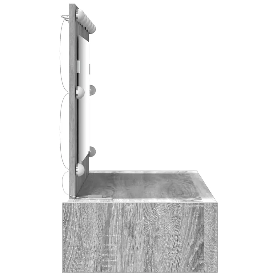 Table de Toilette Gris 100 x 40 x 70 cm Bois d'ingénierie - 6