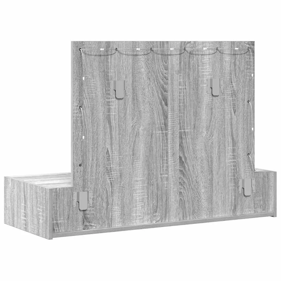 Table de Toilette Gris 100 x 40 x 70 cm Bois d'ingénierie - 7