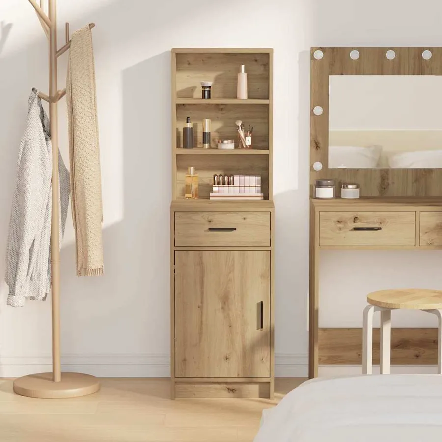 Haut Armoire Chêne artisanal 41 x 40 x 135 cm Bois d'ingénierie - 4
