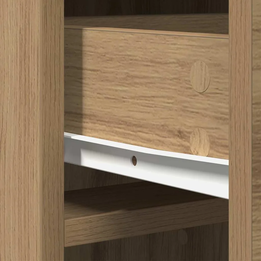 Haut Armoire Chêne artisanal 41 x 40 x 135 cm Bois d'ingénierie - 8