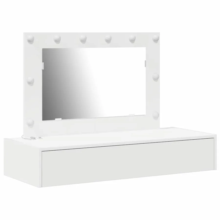 Table de Toilette Blanc 100 x 40 x 70 cm Bois d'ingénierie - 2