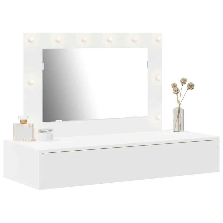Table de Toilette Blanc 100 x 40 x 70 cm Bois d'ingénierie - 3