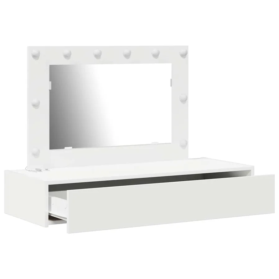 Table de Toilette Blanc 100 x 40 x 70 cm Bois d'ingénierie - 4