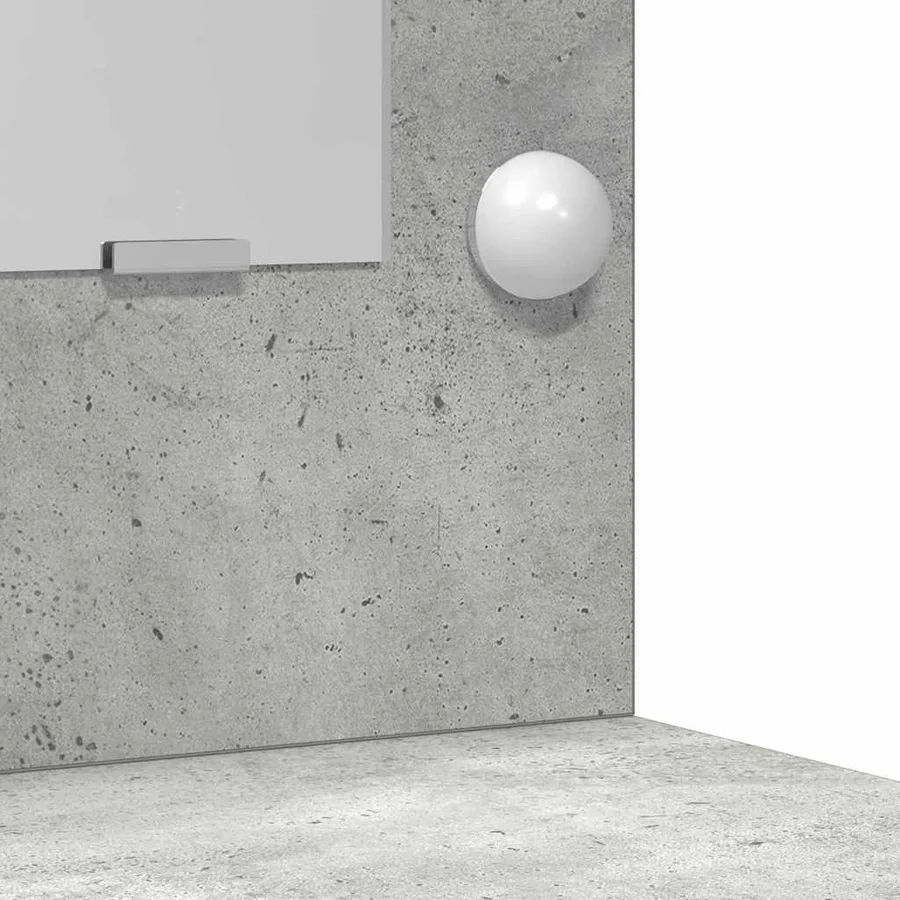 Ensemble de table de maquillage avec LED 2 pcs Gris béton - 9