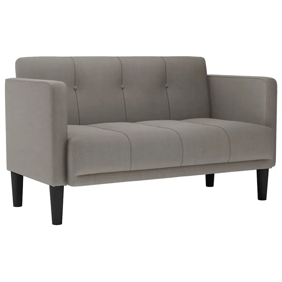 Canapé deux places taupe 111 cm en tissu - 2
