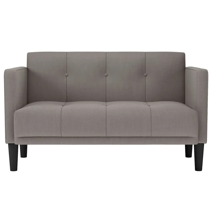 Canapé deux places taupe 111 cm en tissu - 3
