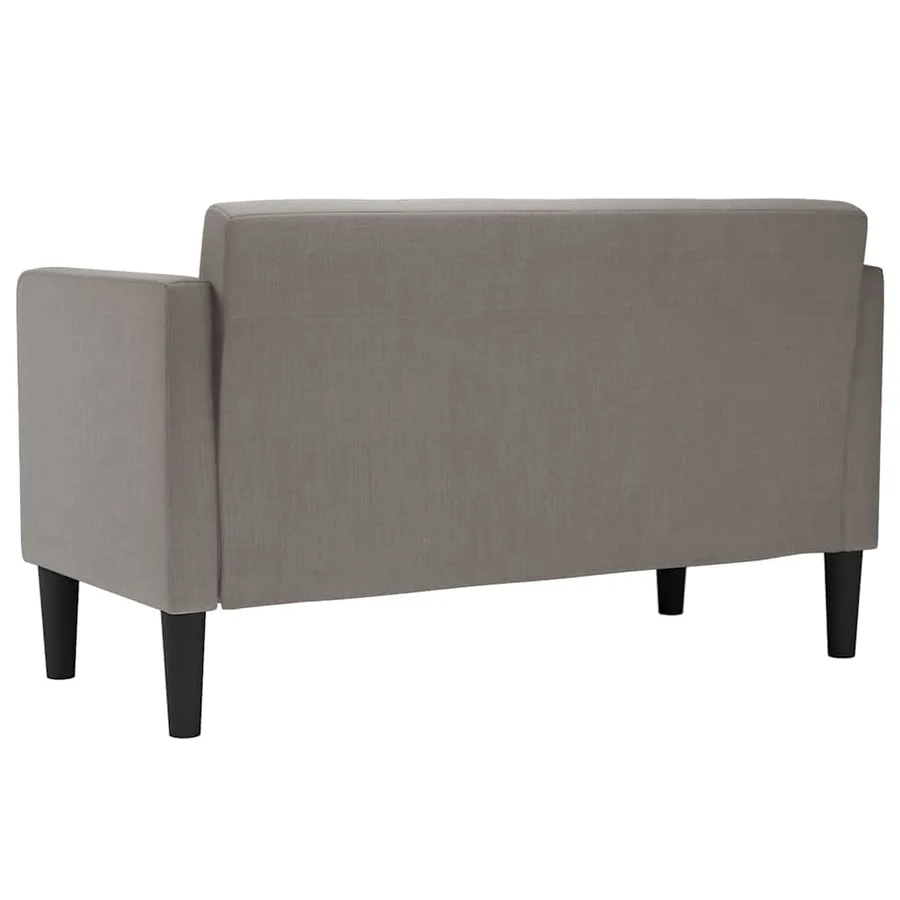 Canapé deux places taupe 111 cm en tissu - 5