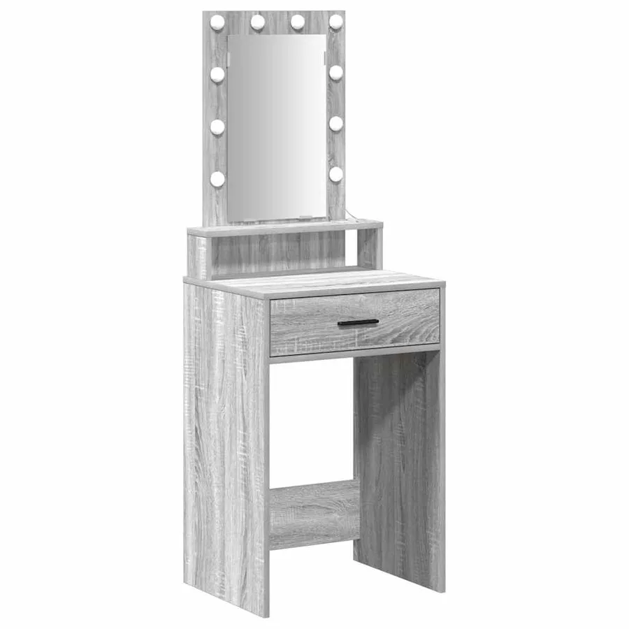 Table de Toilette Gris 50 x 41 x 140 cm Bois d'ingénierie - 2