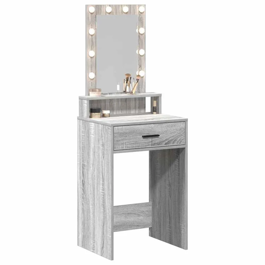 Table de Toilette Gris 50 x 41 x 140 cm Bois d'ingénierie - 3