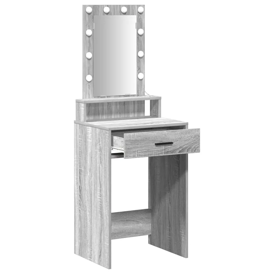 Table de Toilette Gris 50 x 41 x 140 cm Bois d'ingénierie - 4