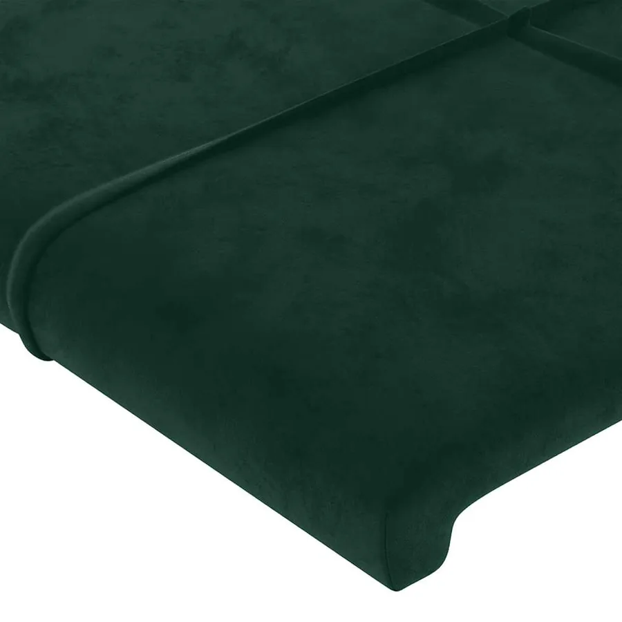 Tête de lit Vert foncé 90x5x118/128 cm Velours - 4
