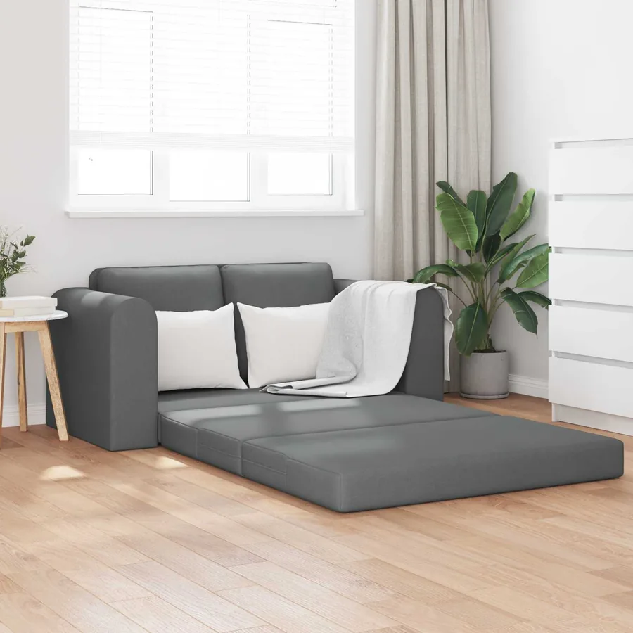 Canapé-Lit 60cm Gris foncé tissu