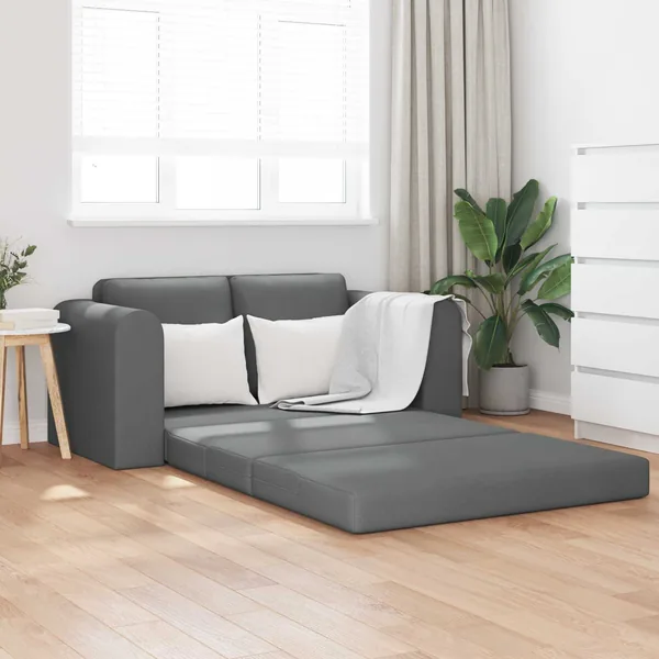 Canapé-Lit 60cm Gris foncé tissu
