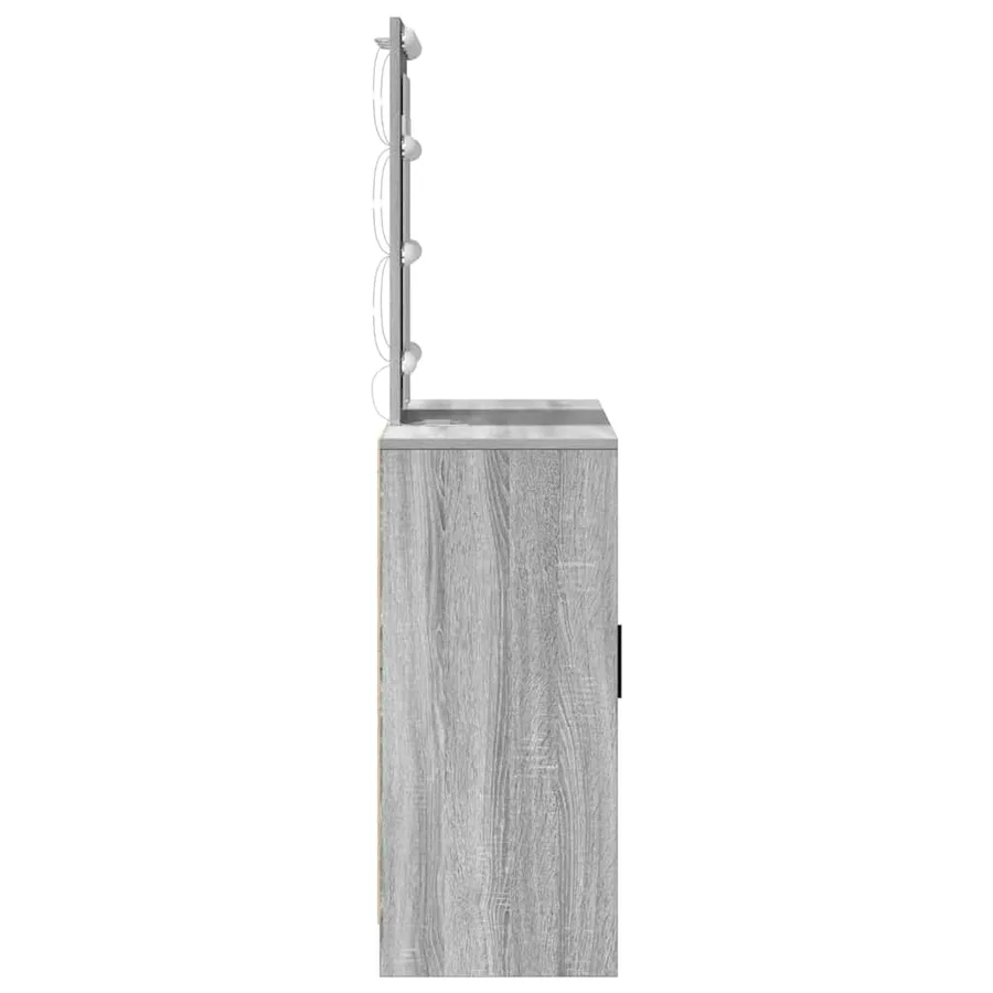 Table de Toilette Gris 102 x 33 x 135 cm Bois d'ingénierie - 6