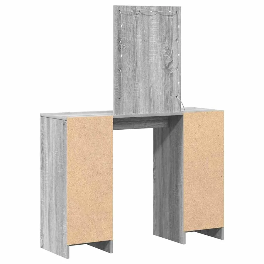 Table de Toilette Gris 102 x 33 x 135 cm Bois d'ingénierie - 7