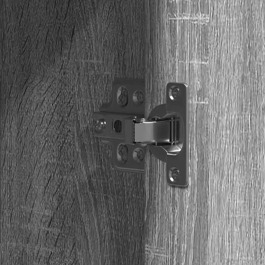 Table de Toilette Gris 102 x 33 x 135 cm Bois d'ingénierie - 9