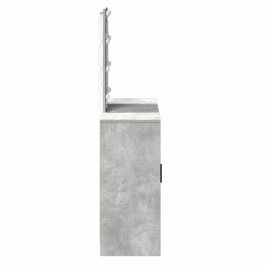 Table de Toilette avec stockage Gris clair 102 x 33 x 135 cm - 6