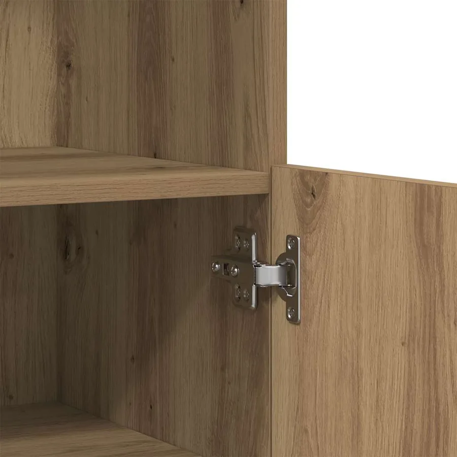 Buffet LED Marron 60 x 37 x 100 cm Bois d'ingénierie - 11