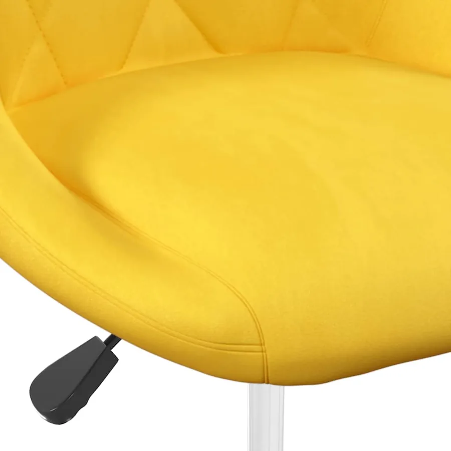 Chaises à manger pivotantes lot de 2 jaune moutarde velours - 8