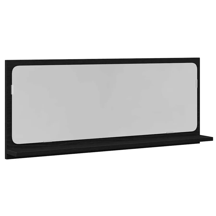 Étagère Miroir Chêne noir 90 x 10,5 x 37 cm Bois d'ingénierie - 2