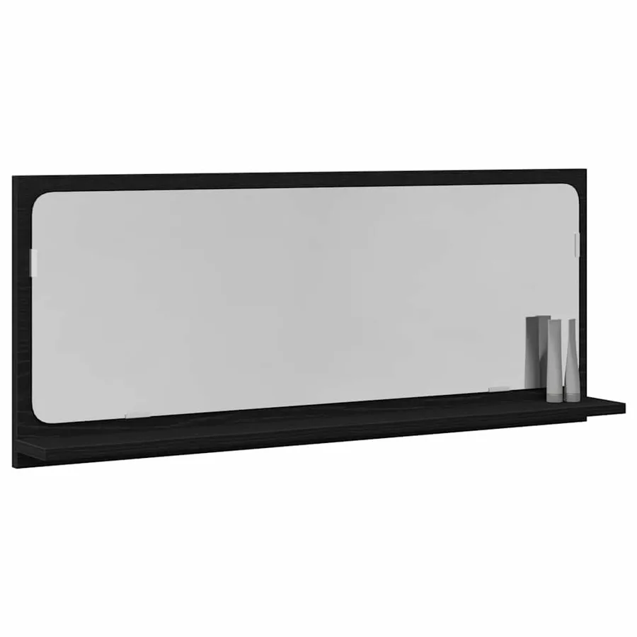 Étagère Miroir Chêne noir 90 x 10,5 x 37 cm Bois d'ingénierie - 3