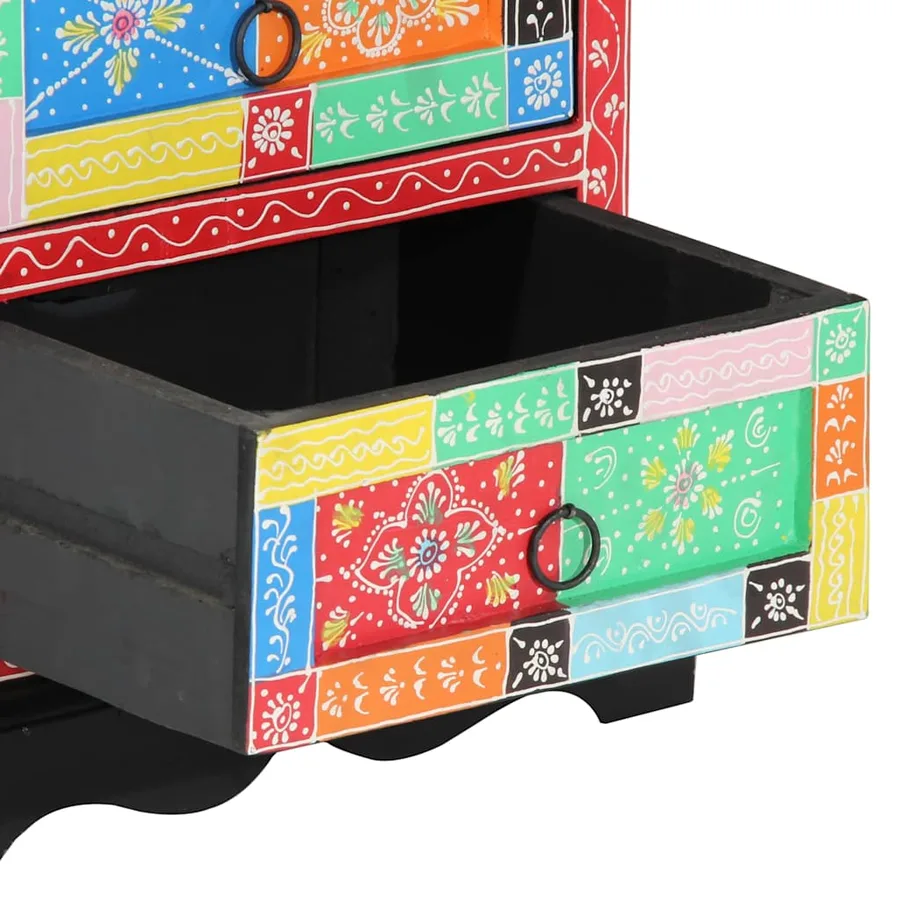 Cabinet de chevet avec tiroir Multicolore 40 x 35 x 45 cm - 9