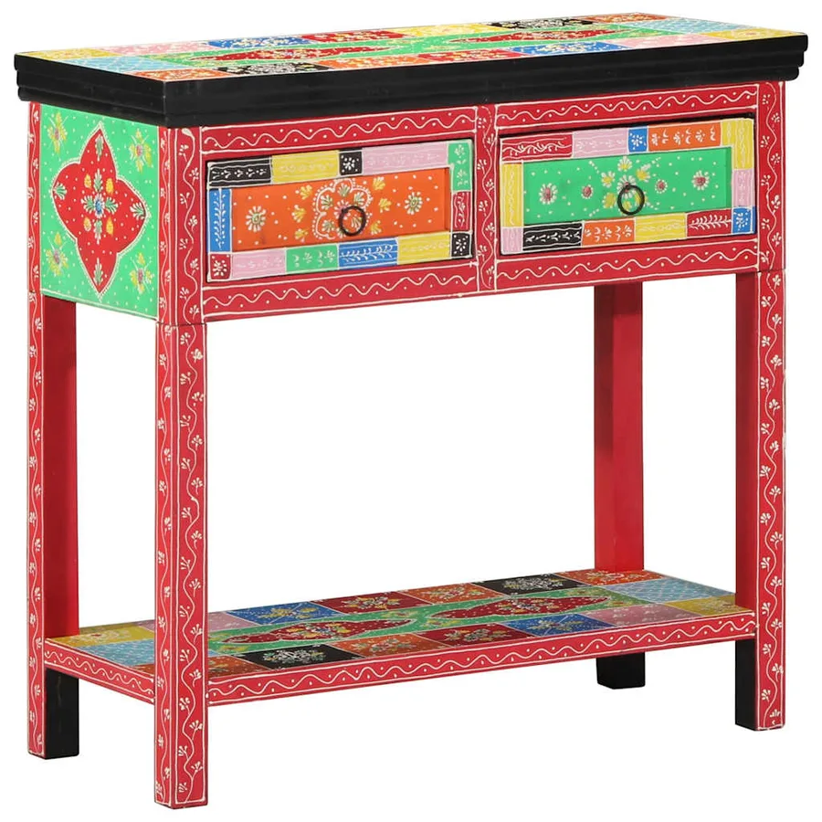 Table console avec tiroir Multicolore 80 x 35 x 76 cm - 6