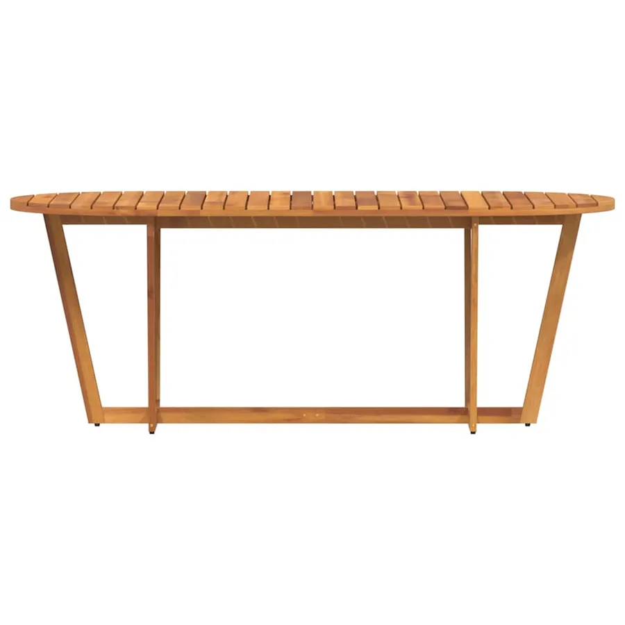 Table de jardin ovale 200x90x75 cm en bois d'acacia massif - 5