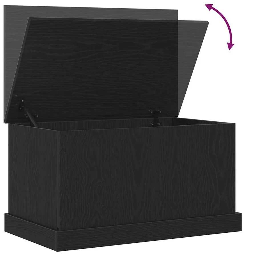 Boîte de Rangement Chêne noir 70 x 40 x 38 cm Bois d'ingénierie - 10