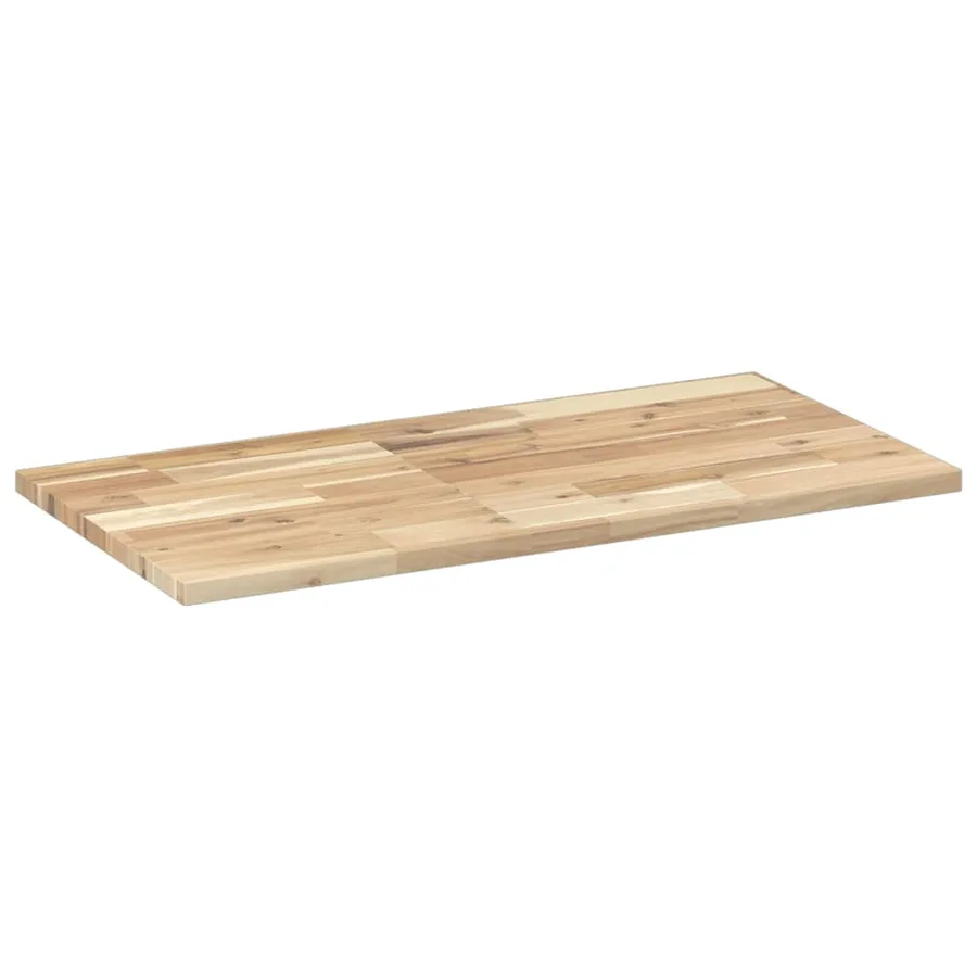 Dessus de meuble de salle de bain non traité bois d'acacia - 4