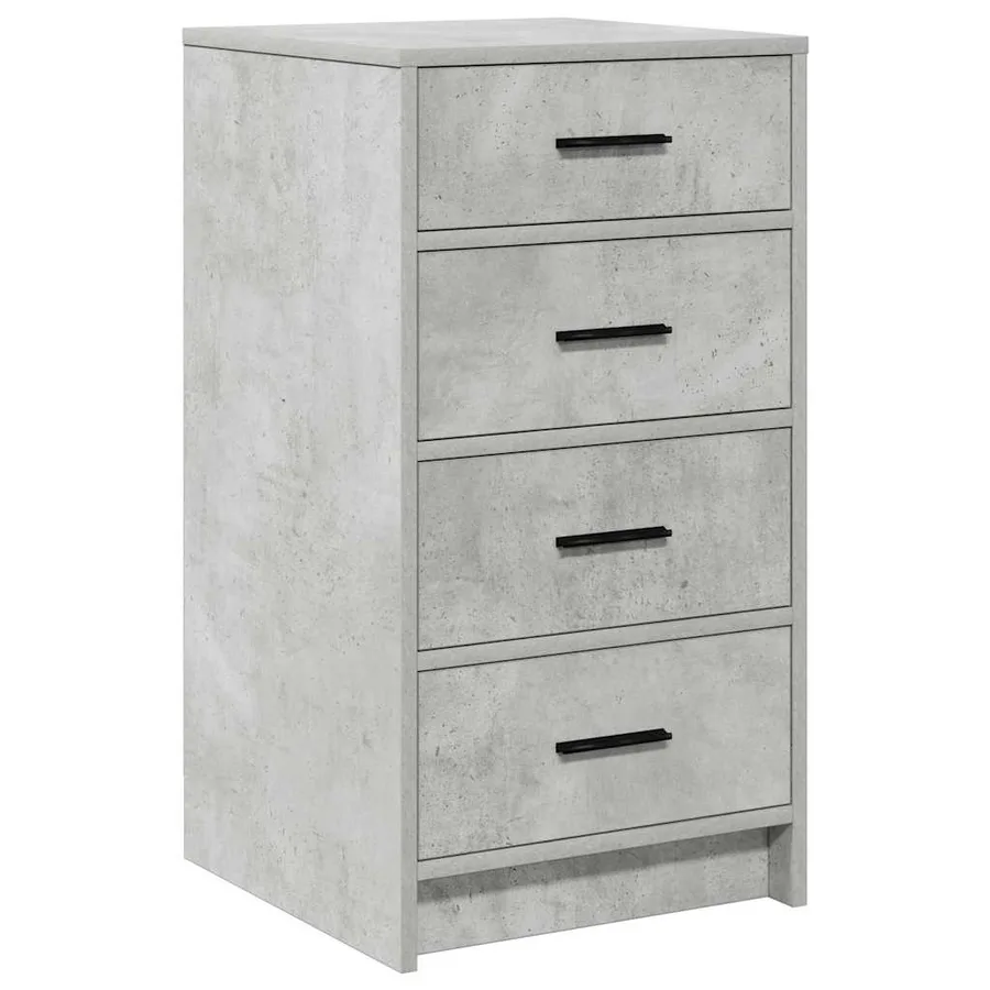 Table de Toilette avec tiroir 3 pcs Gris Bois d'ingénierie - 7