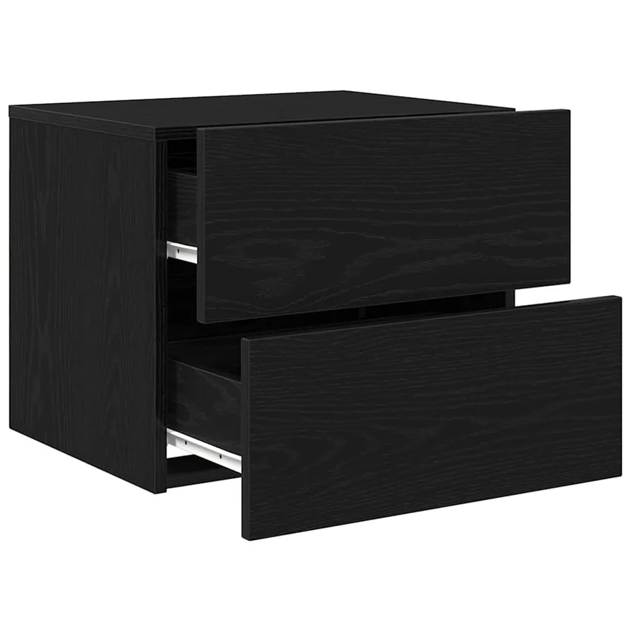 Cabinet de chevet Chêne noir 50 x 39 x 41 cm Bois d'ingénierie - 5