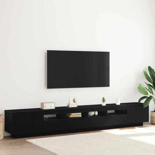 Ensemble meuble TV Montage mural 3 pcs Noir 260 x 35 x 40 cm