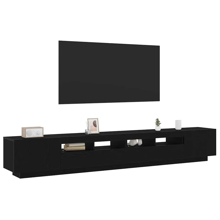 Ensemble meuble TV Montage mural 3 pcs Noir 260 x 35 x 40 cm - 3