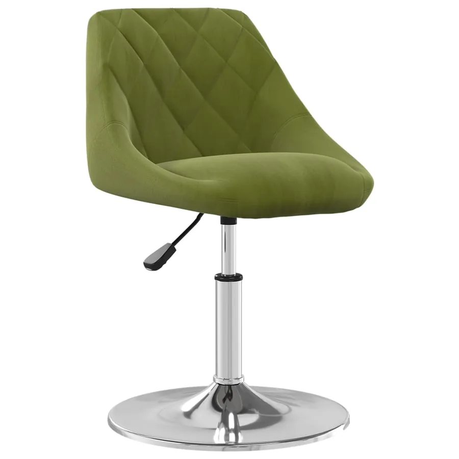Chaises pivotantes à manger lot de 4 vert clair velours - 2