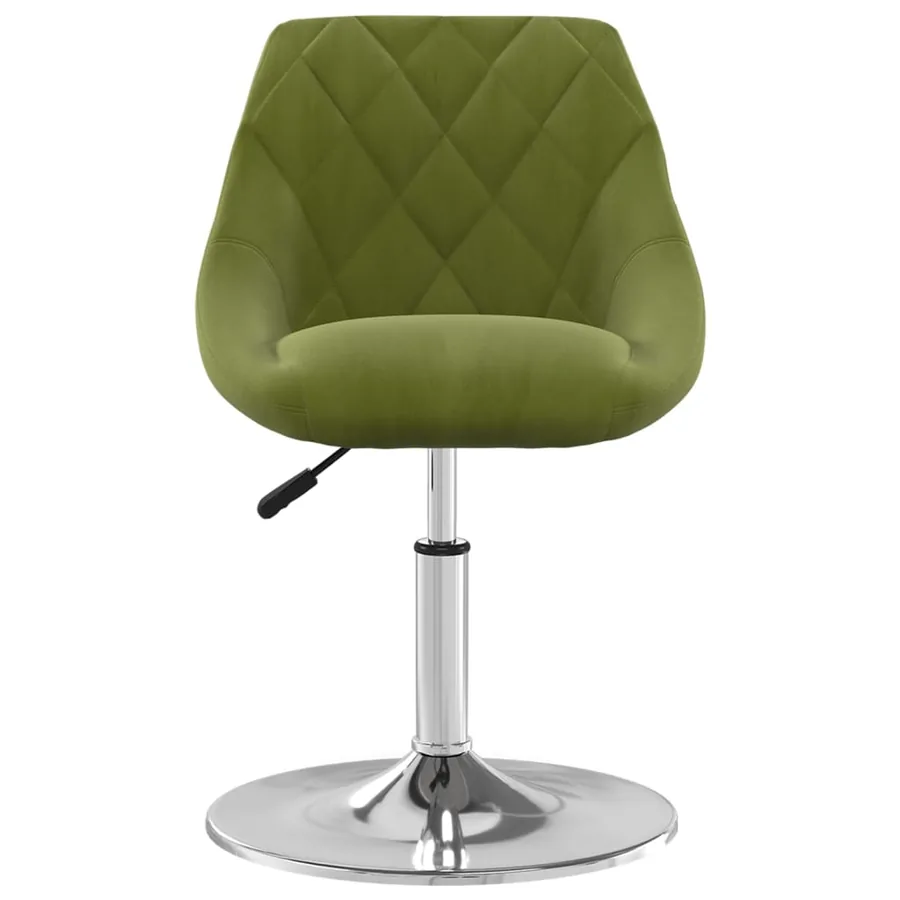 Chaises pivotantes à manger lot de 4 vert clair velours - 3