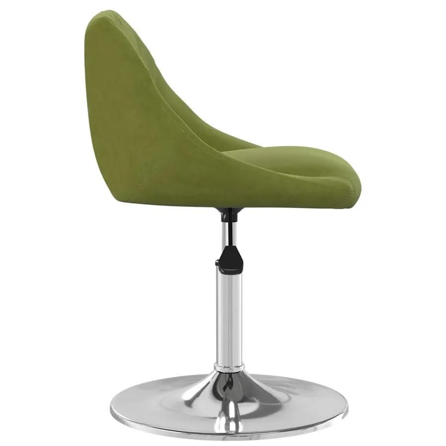 Chaises pivotantes à manger lot de 4 vert clair velours - 4