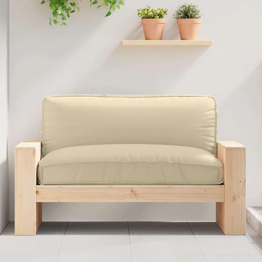 Coussin Beige 120 x 80 x 12 cm Tissu Oxford
