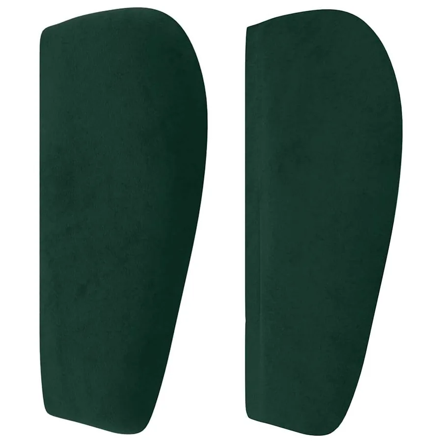 Tête de lit avec oreilles Vert foncé 183x23x78/88 cm Velours - 4