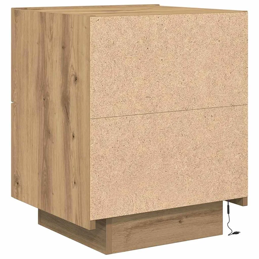 Cabinet de chevet 2 pc Chêne artisanal 45 x 40 x 55 cm - 10
