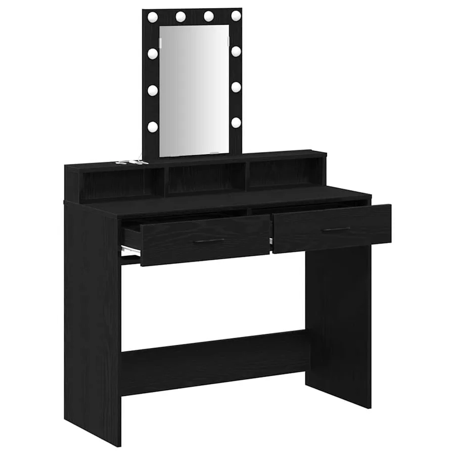 Table de Toilette Noir 100 x 41 x 140 cm Bois d'ingénierie - 4