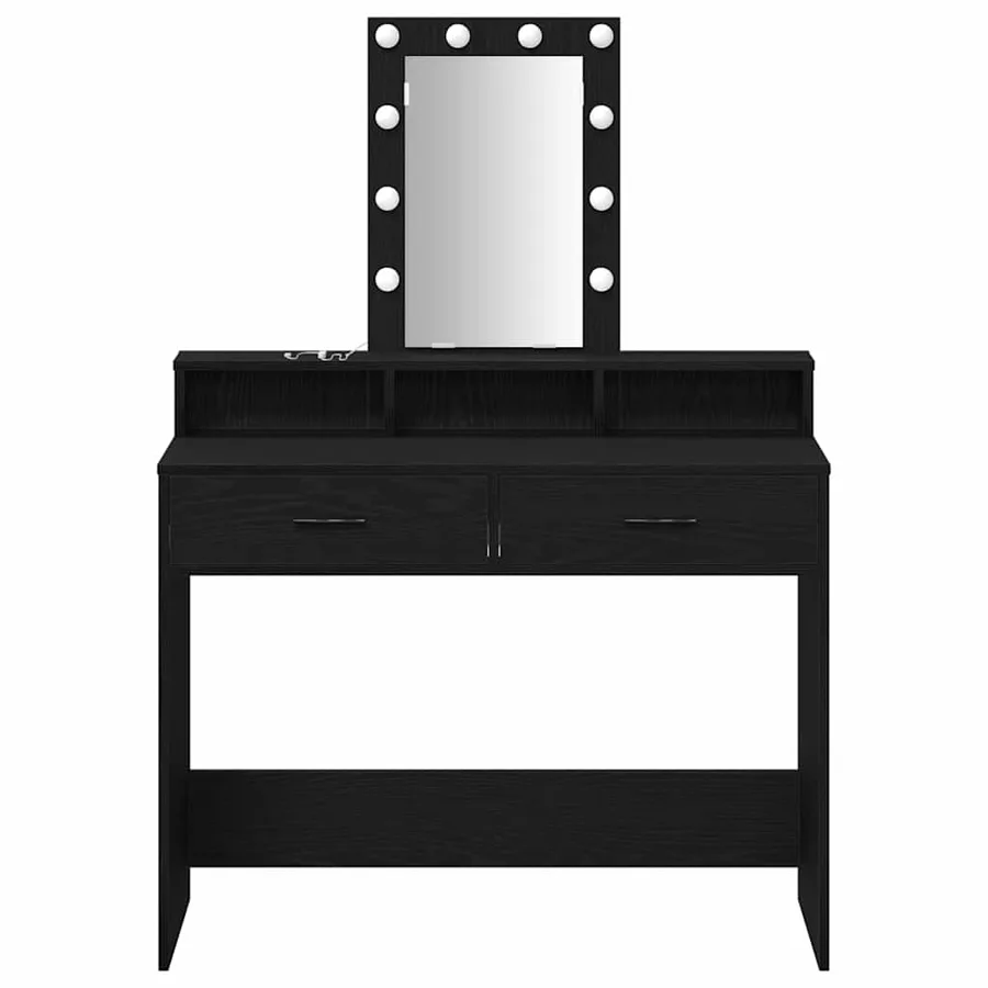 Table de Toilette Noir 100 x 41 x 140 cm Bois d'ingénierie - 5
