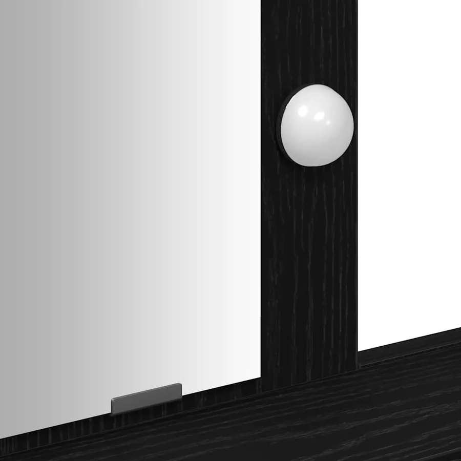 Table de Toilette Noir 100 x 41 x 140 cm Bois d'ingénierie - 9