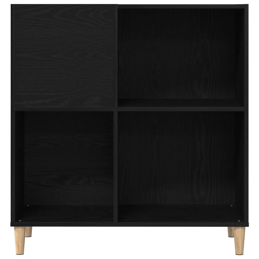 Meuble à vinyles Chêne noir 84,5 x 38 x 89 cm Bois d'ingénierie - 5