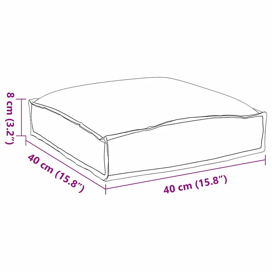 Coussin 6 pcs Gris 40 x 40 x 8 cm Tissu Oxford - 11