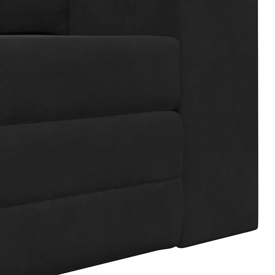 Canapé-Lit Noir 148 x 71 x 83 cm Velours - 9